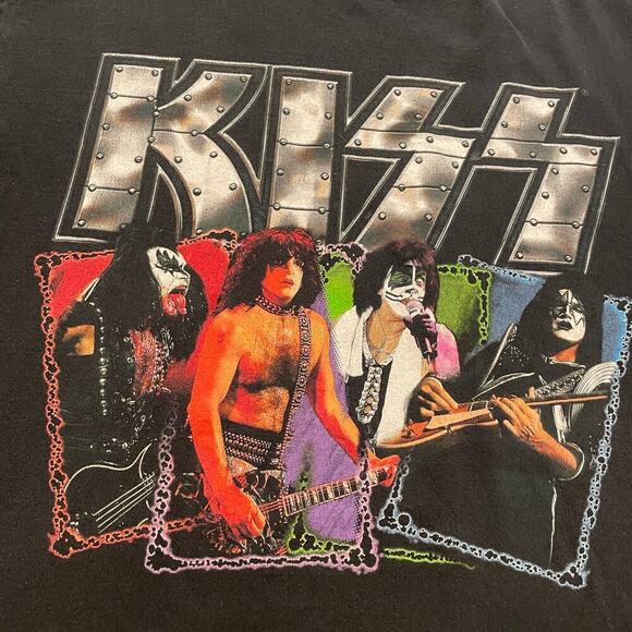 Vintage KISS World Domination 2003 Tour Shirt Mens XL Band Tee Y2K Rock Concert - Picture 2 of 8